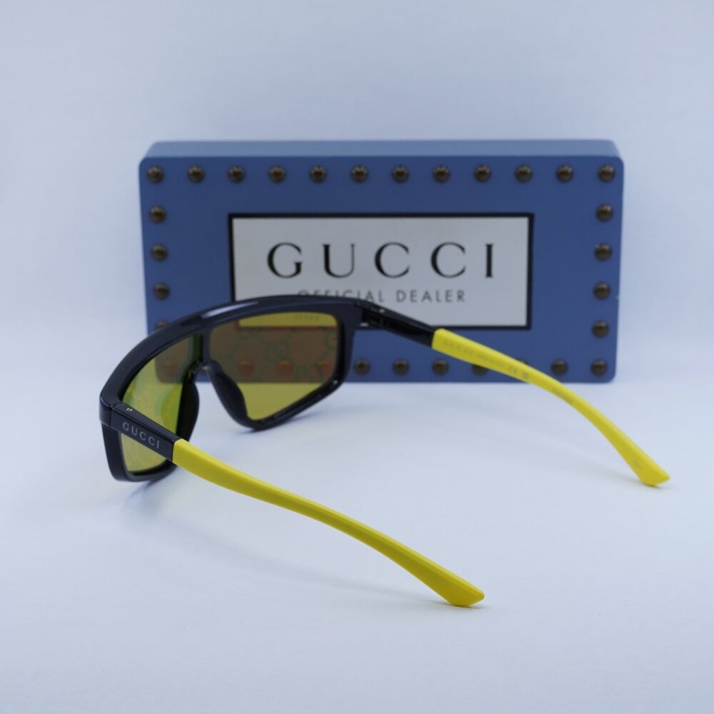 Final Price! Gucci GG1736S 004 Black Yellow Sunglasses - Picture 10 of 11